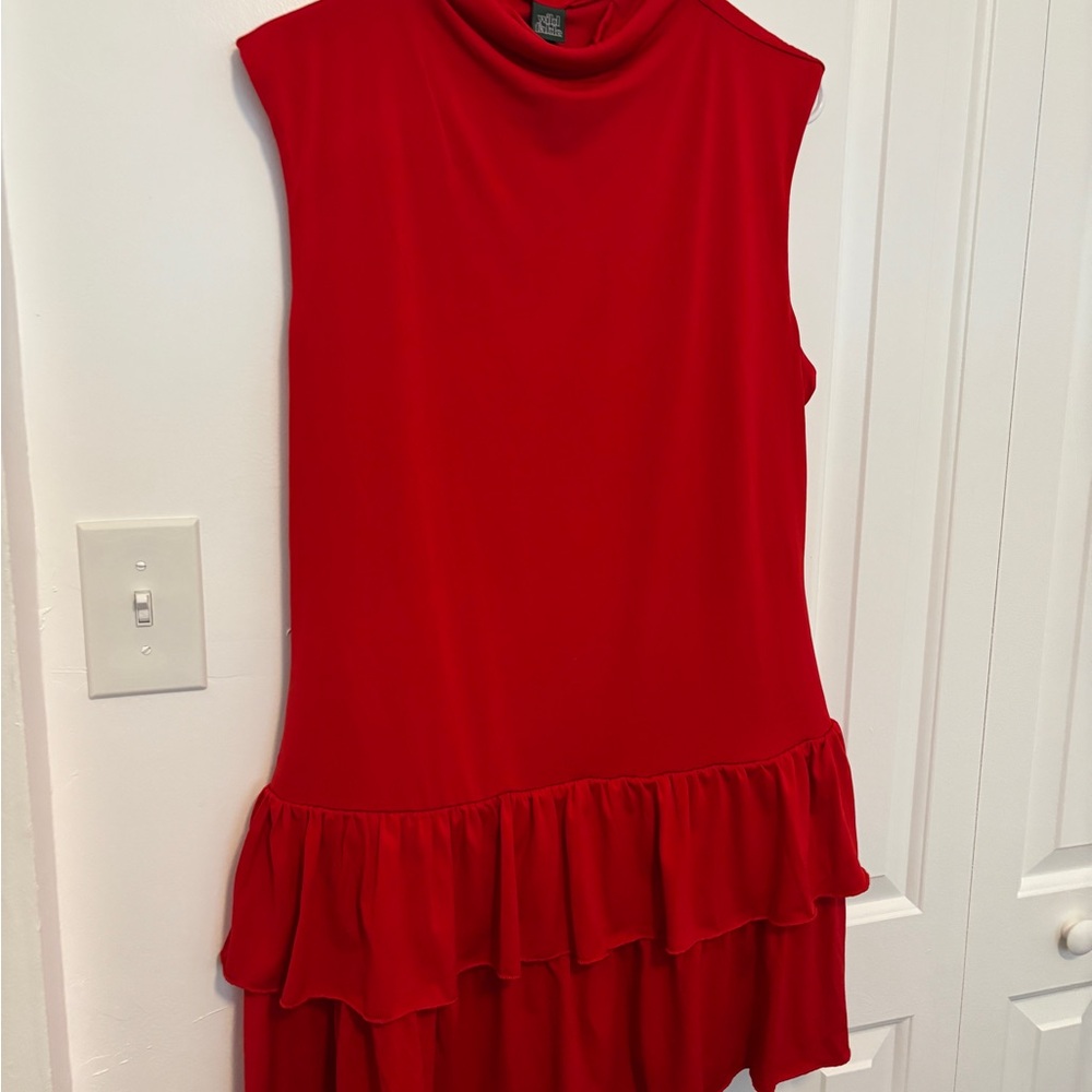Chic Red Sleeveless Dress